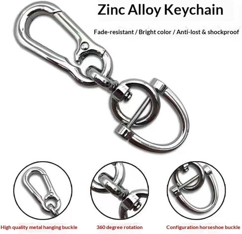 Car Key Chains Metal Car Keychains with Fob Ring & Clip Quick Release Keyrings in Saudi Arabia
