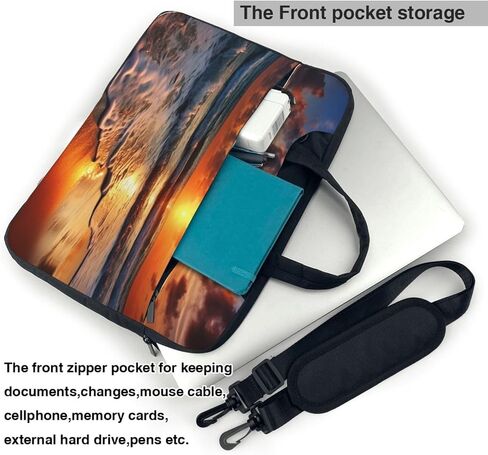 3 In 1 Laptop Bag Computer Briefcase for Men Women, Beach Sunrise Laptop Shoulder Bag Office Work Bags in Saudi Arabia