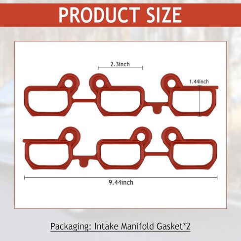 2PCS Car Intake Manifold Gasket Set Replacement OEM 11611436631,Silicone Intake Manifold Gasket Kit Compatible with BMW,Lower & Upper Car Intakes Gaskets Set Cars Accessories in Saudi Arabia