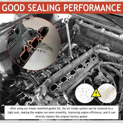 2PCS Car Intake Manifold Gasket Set Replacement OEM 11611436631,Silicone Intake Manifold Gasket Kit Compatible with BMW,Lower & Upper Car Intakes Gaskets Set Cars Accessories in Saudi Arabia