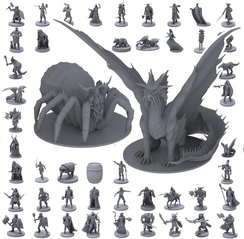 101 Unique Miniatures - Mythical Heroes Complete Edition - Suitable Size for DND in Saudi Arabia