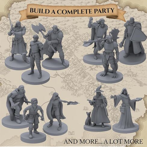 101 Unique Miniatures - Mythical Heroes Complete Edition - Suitable Size for DND in Saudi Arabia