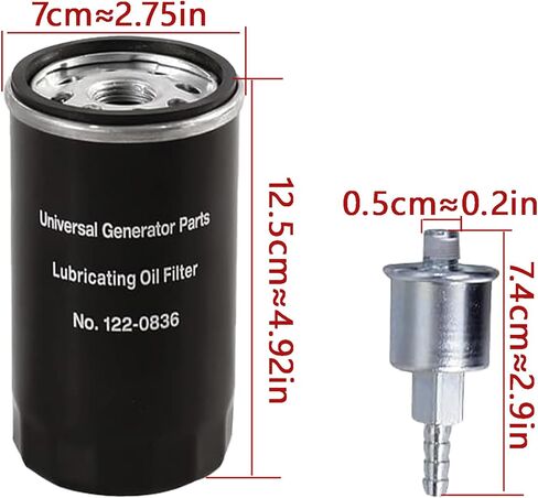 Tune Up Kit 140-3116 Air Filter, 122-0836 Oil Filter, 167-1638 Spark Plug 149-2341-01 Fuel Filter Fits for Onan RV QG 5500/7000, Marquis Gold/RV QG, Marquis Platinum QG EF, HGJAA, HGJAB, HGJAC in Saudi Arabia