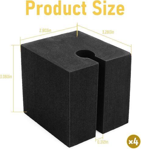 4Pcs Protect-O Pads for Bike Racks Protector Compatible with Saris Cushion Pads Thickened Design (Black) in Saudi Arabia
