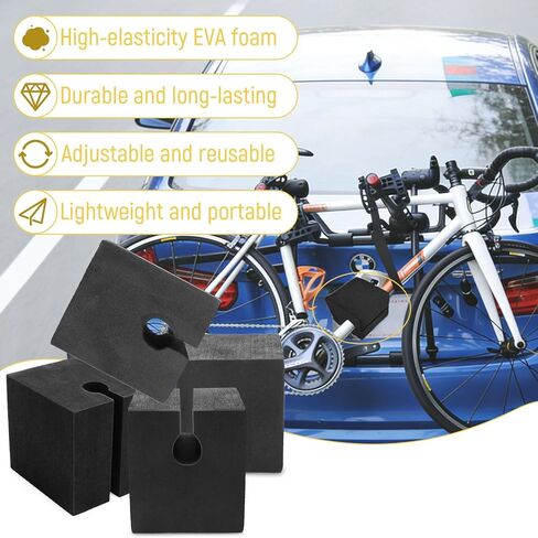 4Pcs Protect-O Pads for Bike Racks Protector Compatible with Saris Cushion Pads Thickened Design (Black) in Saudi Arabia