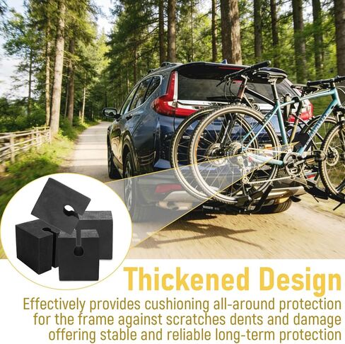 4Pcs Protect-O Pads for Bike Racks Protector Compatible with Saris Cushion Pads Thickened Design (Black) in Saudi Arabia