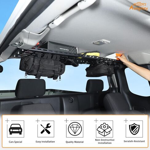 علبة سلة رف الأمتعة الخلفية الداخلية للسيارة متوافقة مع Nissan Frontier 2022-2025 وحدات تخزين الأمتعة وحامل الأمتعة والسقف العلوي ونظام لوحة المولي ورف الرف وملحقات منظم تعليق صندوق السيارة in Kuwait