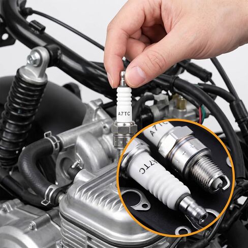 2 PCS Spark Plugs, A7TC Spark Plug Replacement for GY6 50cc 70cc 90cc 110cc 125cc 150cc Engines, Standard A7TC Ignition Plugs Compatible with U20FSR U22FSR-U C5HA C5HSB in Saudi Arabia