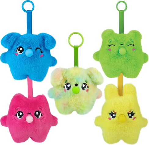 سلسلة مفاتيح من القطيفة من ORB Bubbleez Animals صندوق أعمى متنوع - لعبة تململ حيوانات Bubbleez فردية واحدة - اضغط لتفجير فقاعة كبيرة - لعبة ضغط سحرية قابلة للجمع لحقائب الظهر والمفاتيح وحقائب اليد المزيد in Kuwait