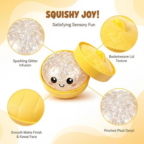 Dumpling Fidget Toys, 2 Pcs Stress Relief Squeeze Toys for Anxiety Management, Fidgeting Control and Desk Relaxation, Colorful Ball Dumpling Mystery Box in Saudi Arabia