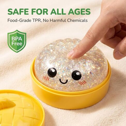 Dumpling Fidget Toys, 2 Pcs Stress Relief Squeeze Toys for Anxiety Management, Fidgeting Control and Desk Relaxation, Colorful Ball Dumpling Mystery Box in Saudi Arabia