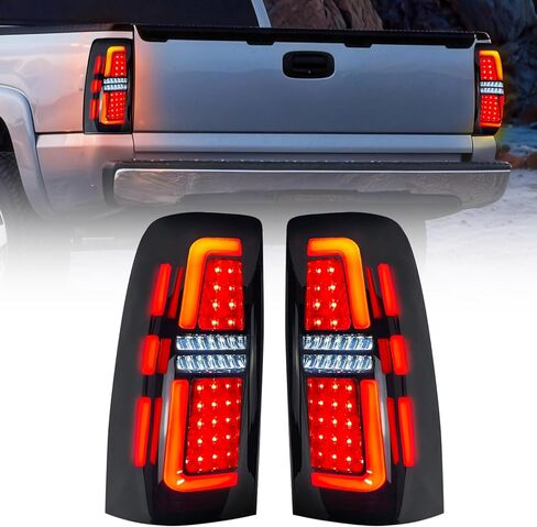 MEGAIE DOT Approved Smoked LED Tail Light Assembly Compatible with 1999-2006 Chevy Silverado 1500 2500 and 1999-2002 GMC Sierra 1500 2500 3500 in Saudi Arabia