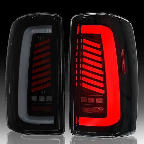 Daikokuya Sequential Full Led tail lights for 2000-2006 Chevy Suburban Tahoe,GMC Yukon Starting Animated Rear Light Assembly, Dynamic Turn Signal,Brake Light,Reverse Light Smoked in Saudi Arabia