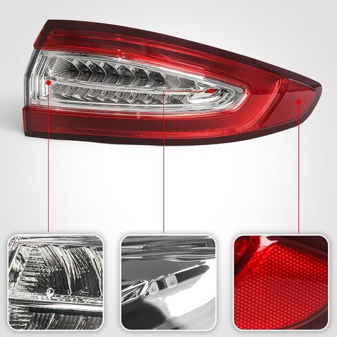 FIONE Tail Light Assembly Compatible with Ford Fusion HYBRID/TITANIUM 2013-2016 Rear Brake Light Right Passenger Side RH DS7Z13404D in Saudi Arabia