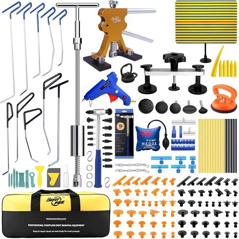 Super PDR Paintless Dent Rods Repair Tools, Stainless Steel Dent Removal Rods with Professional Dent Repair Kit, Paintless Repair of 99% of dents for Repairing Hail Damage, Body Dents、Creases in Saudi Arabia