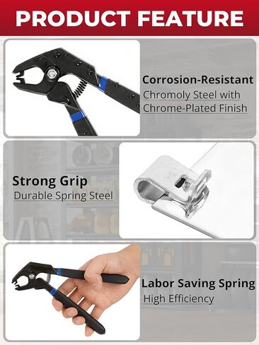 11PCS Panel Fixing Clamps with Pliers, Automotive Body Panel Holding Tools for Welding Clamping, Anti-Rust Sheet Metal Holder for Dent Repair and Bodywork in Saudi Arabia