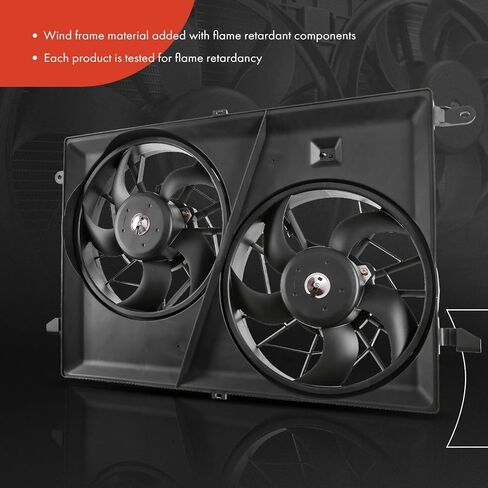 A-Premium 2 قطعة مجموعة مروحة تبريد الرادياتير ذات المحرك المزدوج ومكثف التيار المتردد متوافق مع شيفروليه ترافيرس 09-17 وجي إم سي أكاديا 07-16، أكاديا المحدودة 2017 وبويك إنكليف 08-17 وزحل أوتلوك 07-10 in Kuwait