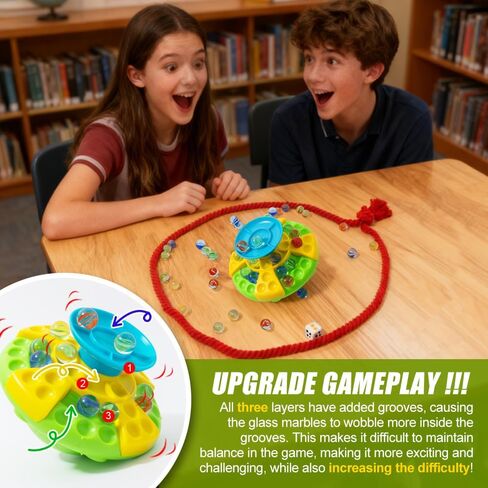 Marble Balance Game for Kids and Adults, 3-Tier Tower Stack Game with 60 Marbles for Family Game Night in Saudi Arabia