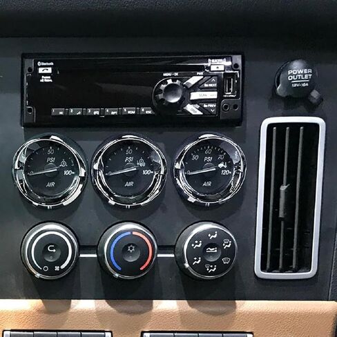 Chrome Small Gauge Bezel with Visor Compatible with Freightliner 2018-2021 Cascadia in Kuwait