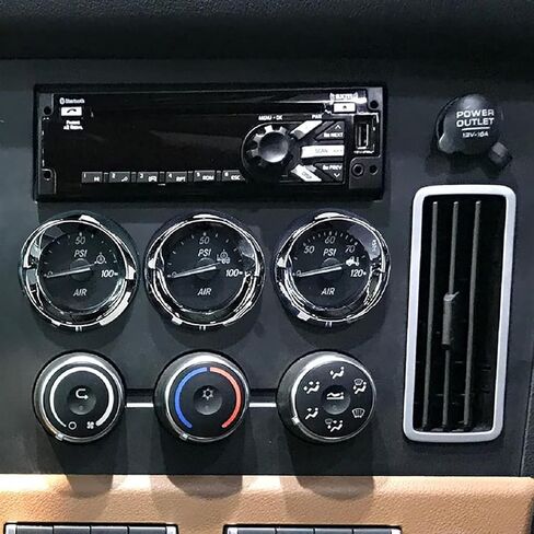Chrome Small Gauge Bezel with Visor Compatible with Freightliner 2018-2021 Cascadia in Kuwait