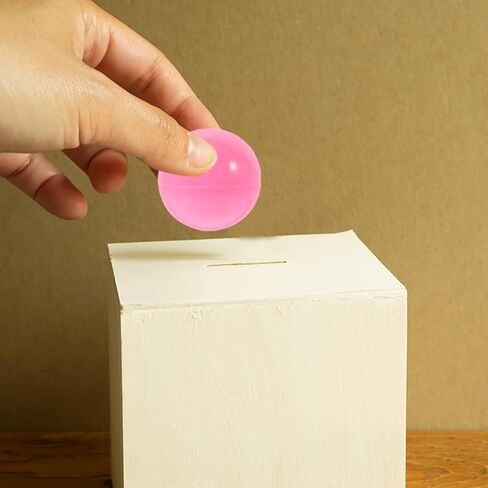 50 قطعة من كرات السحب القابلة للفتح من ديديساون، كبسولات اليانصيب الوردية من PVC، كرات بينغو فارغة لبيع الجوائز لمناسبات الحفلات in Kuwait