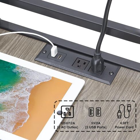 Lauren&Harold Large Printer Stand with Storage, Printer Cabinet with Paper Shredder Stand & PC Tower Stand with Wheels, Printer Table with Socket and USB Charging Port for Home Office in Saudi Arabia