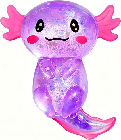 كرات الإجهاد Ztatu Axolotl للبالغين والأطفال (1pcs) كرتون اسفنجي ألعاب السكر كرات اسفنجي للأطفال لتخفيف الإجهاد الحيوانات تفضل الحفلات سلة عيد الفصح (الأرجواني) in Kuwait
