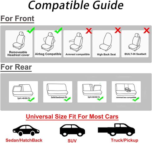Car Seat Covers Full Set for Chevrolet Trailblazer 2001-2021 2022 2023 2024 2025 2026, Front Seats & Rear Bench car seat Protectors, Waterproof Breathable Seat Covers, Automotive Interior in Saudi Arabia