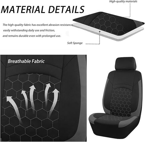 Car Seat Covers Full Set for Chevrolet Trailblazer 2001-2021 2022 2023 2024 2025 2026, Front Seats & Rear Bench car seat Protectors, Waterproof Breathable Seat Covers, Automotive Interior in Saudi Arabia