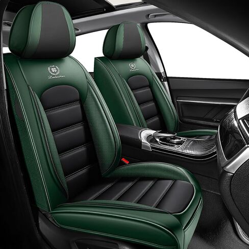 ILMO 2 Front Seat Covers for Ford F150 2009-2026, Waterproof Nappa Leather Truck Seat Cover with Soft Touch, Compatible Airbag Auto Interior Covers (Black&Red) in Saudi Arabia