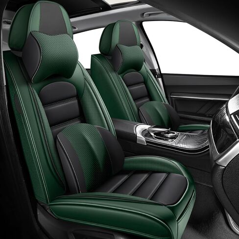 ILMO 2 Front Seat Covers for Ford F150 2009-2026, Waterproof Nappa Leather Truck Seat Cover with Soft Touch, Compatible Airbag Auto Interior Covers (Black&Red) in Saudi Arabia