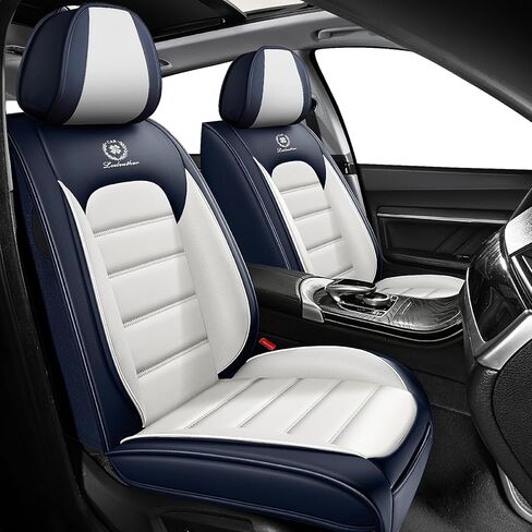 ILMO 2 Front Seat Covers for Ford F150 2009-2026, Waterproof Nappa Leather Truck Seat Cover with Soft Touch, Compatible Airbag Auto Interior Covers (Black&Red) in Saudi Arabia