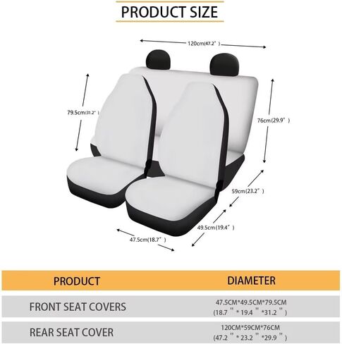 Cat Butterfly Lavender Print 4 Pieces Auto Seat Covers, Oil Painting Soft Car Interior Accessorie Easy to Clean Front Seat and Rear Bench Cover for Women Men in Saudi Arabia