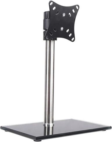 TV Stand - Tabletop for 14-27 Inch LCD LED TVs Height Adjustable with Tempered Glass Base in Saudi Arabia