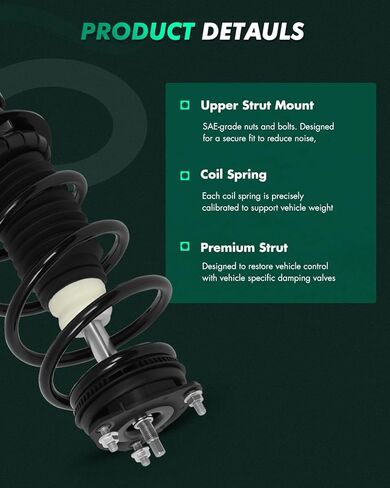 SCITOO Front Complete Struts Spring Assembly Rear Shocks Struts Fits 2008 2009 2010 2011 for Ford Focus 272257 5796 - Set of 4 in Kuwait