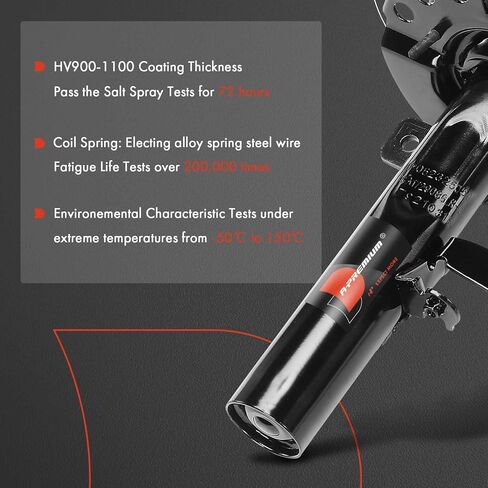 A-Premium Front Strut Assembly Compatible with Ford Focus 2013-2018 - 2x Replacement Suspension Complete Strut Shock Absorber with Coil Spring in Kuwait