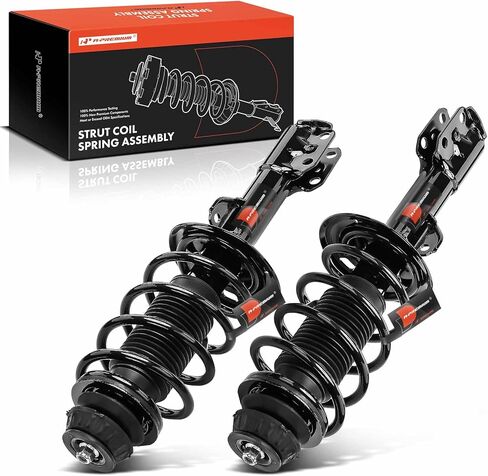 A-Premium Front Struts Compatible with Toyota Prius C 2016-2019 - 2x Replacement Suspension Complete Strut Assembly Shock with Coil Spring in Kuwait