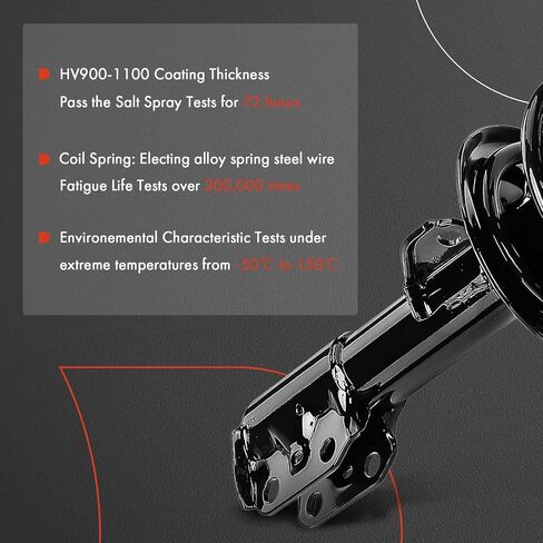 A-Premium Front Struts Compatible with Toyota Prius C 2016-2019 - 2x Replacement Suspension Complete Strut Assembly Shock with Coil Spring in Kuwait