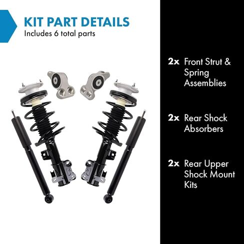 TRQ Front and Rear Suspension Kit Compatible with 2013-2019 Cadillac ATS All Wheel Drive in Kuwait