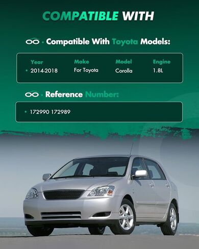 SCITOO Front Strut Spring Assembly Shock Absorber 2014-2018 for Toyota Corolla FWD Quick Strut Shock with 172990 172989 in Kuwait