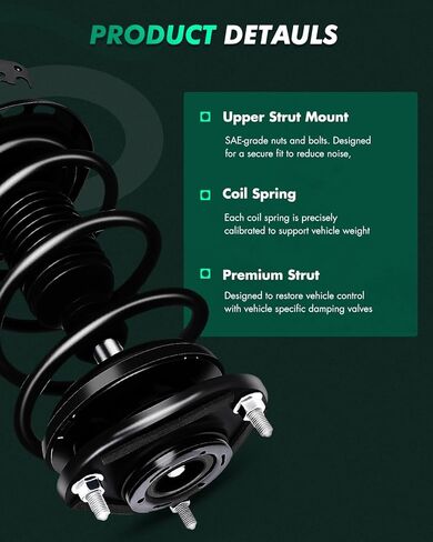 SCITOO Front Strut Spring Assembly Shock Absorber 2014-2018 for Toyota Corolla FWD Quick Strut Shock with 172990 172989 in Kuwait