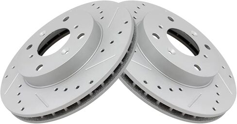 TRQ Front & Rear Brake Pad & Rotor,Shoe & Drum Kit Premium G-Coated Ceramic Performance Compatible with 1998-2002 Honda Accord in Kuwait