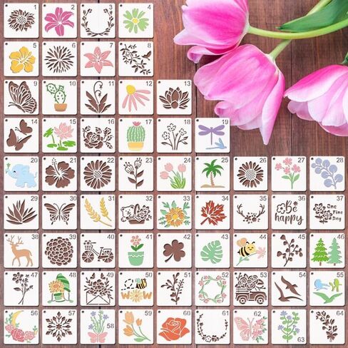 Stencils for Painting,3 Inch Reusable Small Stencils for Craft Ornament Paint Template Stencils for Wall Card Rock Wood Signs Coasters Canvas Home Decor (Cat) in Saudi Arabia