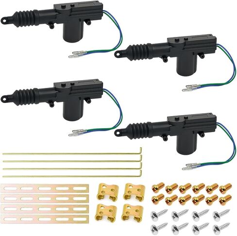4PCS Car Door Lock Actuator, 12V 2-Wire High Power Vehicle Central Locking System Actuator Kit, Heavy-Duty Automotive Replacement Accessories, Universal for SUV Saloon Cars Truck in Kuwait