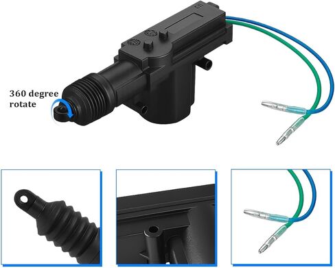 4PCS Car Door Lock Actuator, 12V 2-Wire High Power Vehicle Central Locking System Actuator Kit, Heavy-Duty Automotive Replacement Accessories, Universal for SUV Saloon Cars Truck in Kuwait