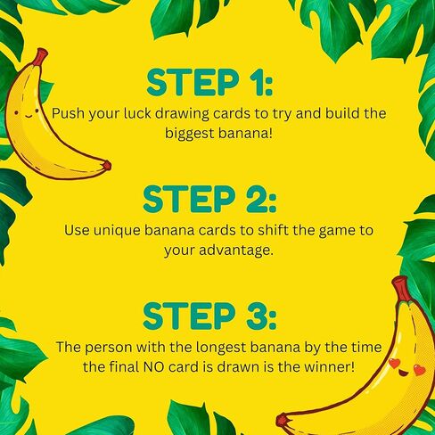 Joking Hazard BanaNO- Small Box Push Your Luck Card Game Great for Kids & Adults | Easy to Learn and Play| Grow the Biggest Banana! |2-6 Players | 5-15 Minutes to Play in Kuwait
