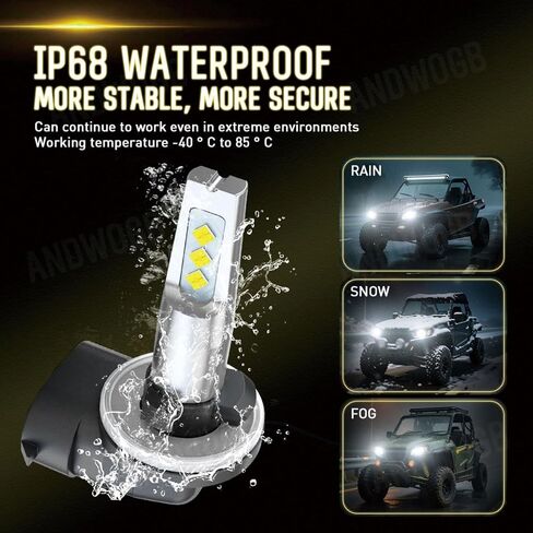 881 894 896 Headlight Bulb compatible for Honda Pioneer 700 520 700-4,Fog light for Motorcycle ATV UTV Off Road,Plug and Play,2PCS in Saudi Arabia