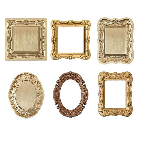 Embossed Frame Wax Seal Stamp Set – 3 Pcs Vintage Collection with Solid Brass Heads & Wooden Handle – Elegant Border Design for Wedding Invitations, Envelopes & DIY Crafts in Saudi Arabia