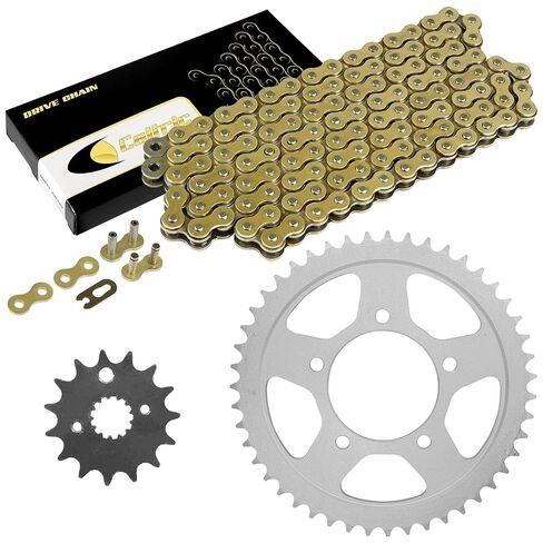 Caltric Drive Chain and Sprockets Kit Compatible with Suzuki GSX600F Katana 600F 1998 1999 2000-2006 in Kuwait