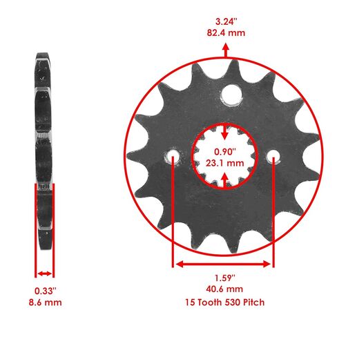 Caltric Drive Chain and Sprockets Kit Compatible with Suzuki GSX600F Katana 600F 1998 1999 2000-2006 in Kuwait